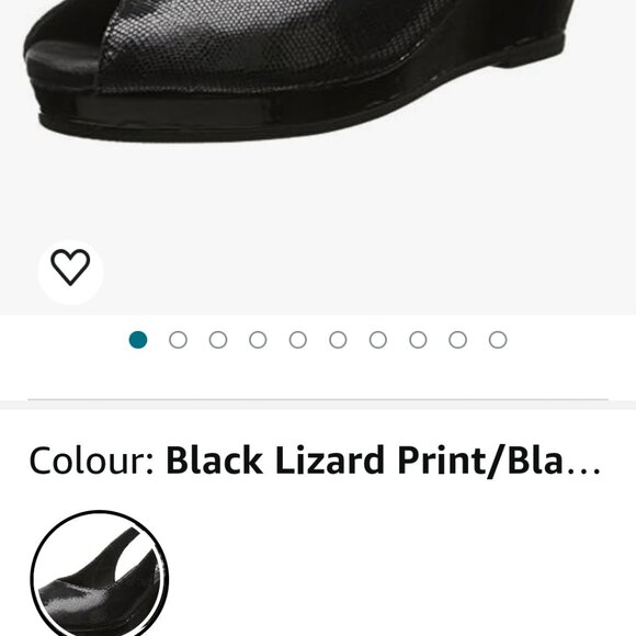 NEW Elites by Walking Cradles Wedge Shoes 11WW Rose Petals and Lizard Print - Picture 8 of 8